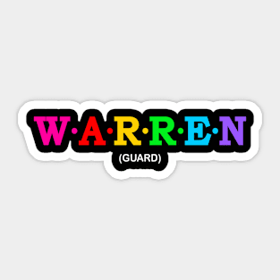 Warren - Guard Sticker